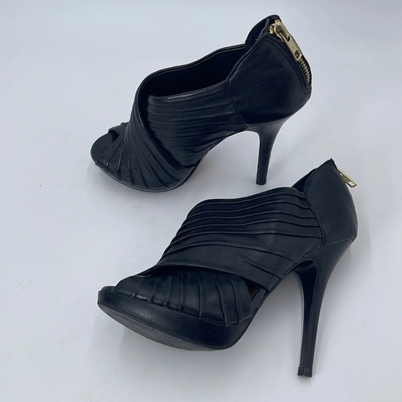 Zara Woman Cruise Collection Black Peep Toe Heels - Picture 1 of 9